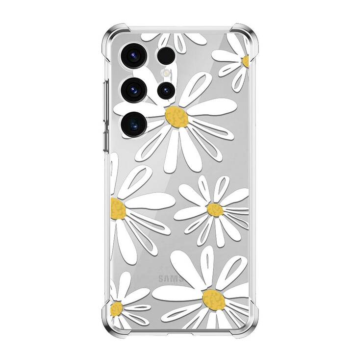 EG Backcover (Galaxy S23 Ultra, Blumen, Transparent)