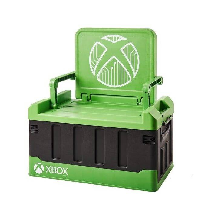 NUMSKULL Gaming Chaise Numskull - Chaise de stockage inspiré du logo Xbox (Noir, Vert)