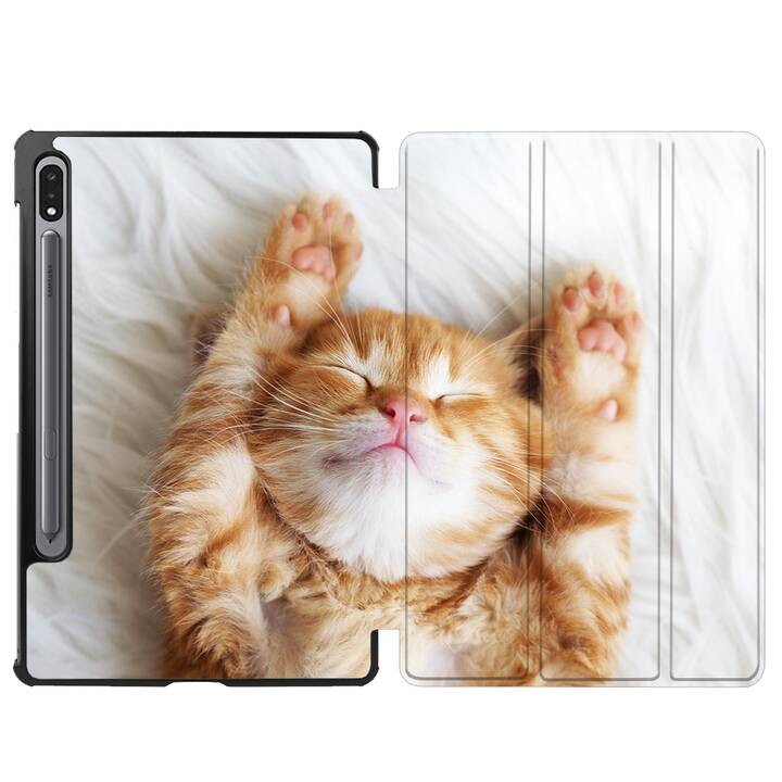 EG coque pour Samsung Galaxy Tab S8+ 12.4" (2022) - marron - chats