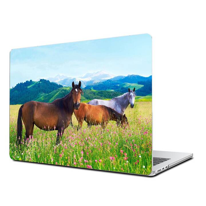 EG Coque rigide (MacBook Air 13" M2 2022, Chevaux, Brun)