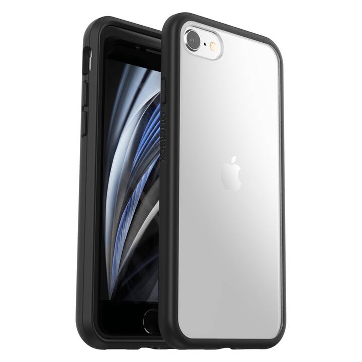 OTTERBOX Backcover (iPhone 8, iPhone 6, iPhone SE 2020, iPhone 6s, iPhone 7, Transparent, Schwarz, Schwarz)