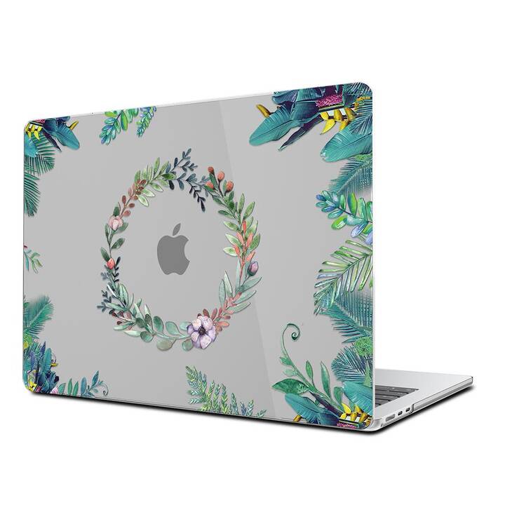 EG Coque rigide (MacBook Air 13" M2 2022, Fleurs, Vert)