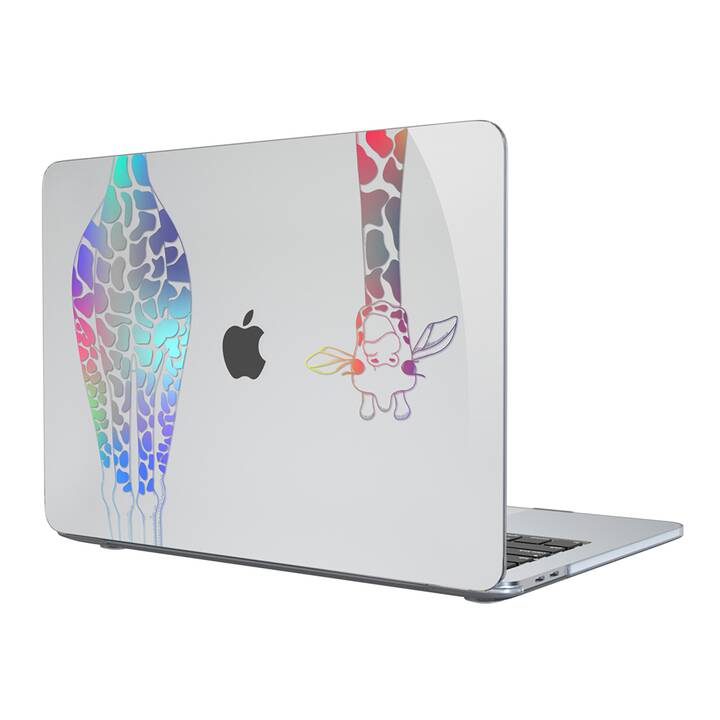 EG coque arrière pour MacBook Pro 13" (Puce Apple M1) - girafe - Couleur irisée
