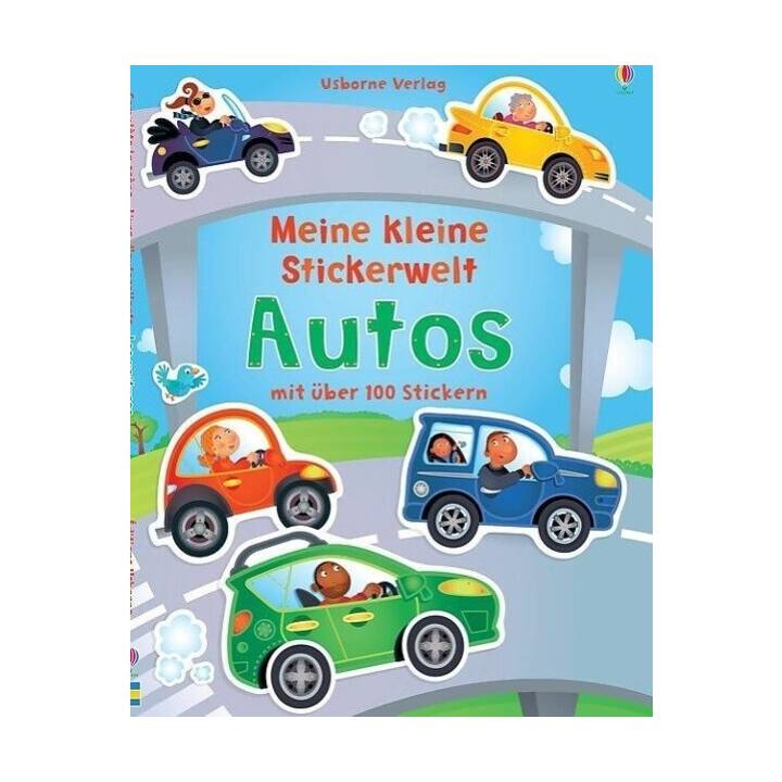 USBORNE PUBLISHING Livres autocollants Meine kleine Stickerwelt: Autos (Voitures)