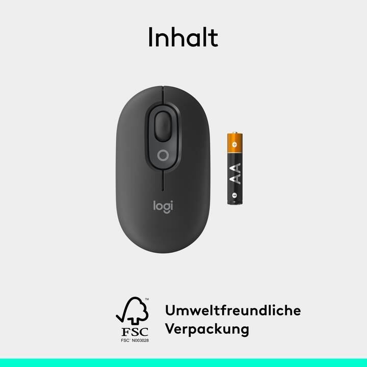 LOGITECH Pop Emoji Maus (Kabellos, Office)