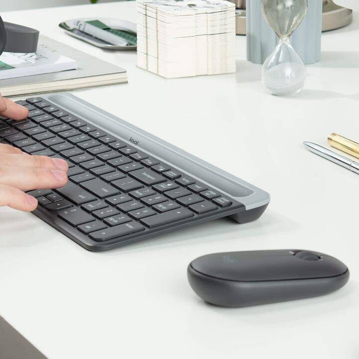 LOGITECH MK470 (USB, Svizzera, Senza fili)