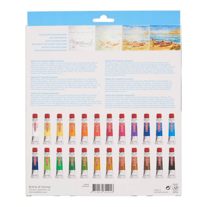 TALENS Colore acquerello Set (23 x 12 ml, Multicolore)