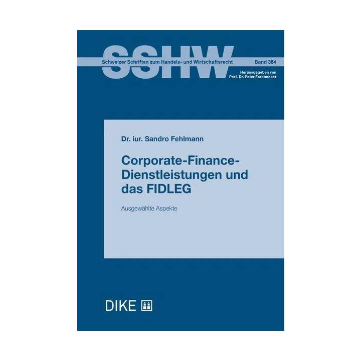 Corporate-Finance-Dienstleistungen und das FIDLEG