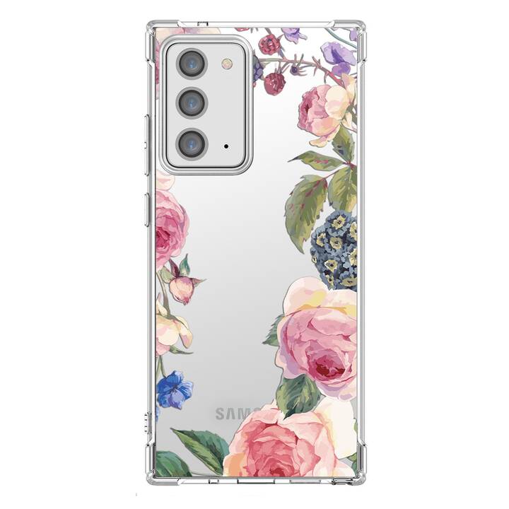 EG Backcover (Galaxy Note 20, Blumen, Transparent)