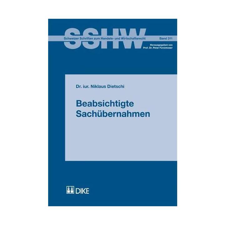 Beabsichtigte Sachübernahmen