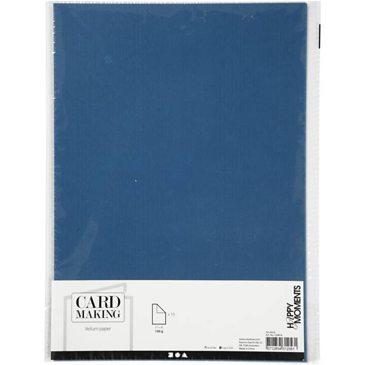 CREATIV COMPANY Transparentpapier Pergament (Blau, A4, 10 Stück)