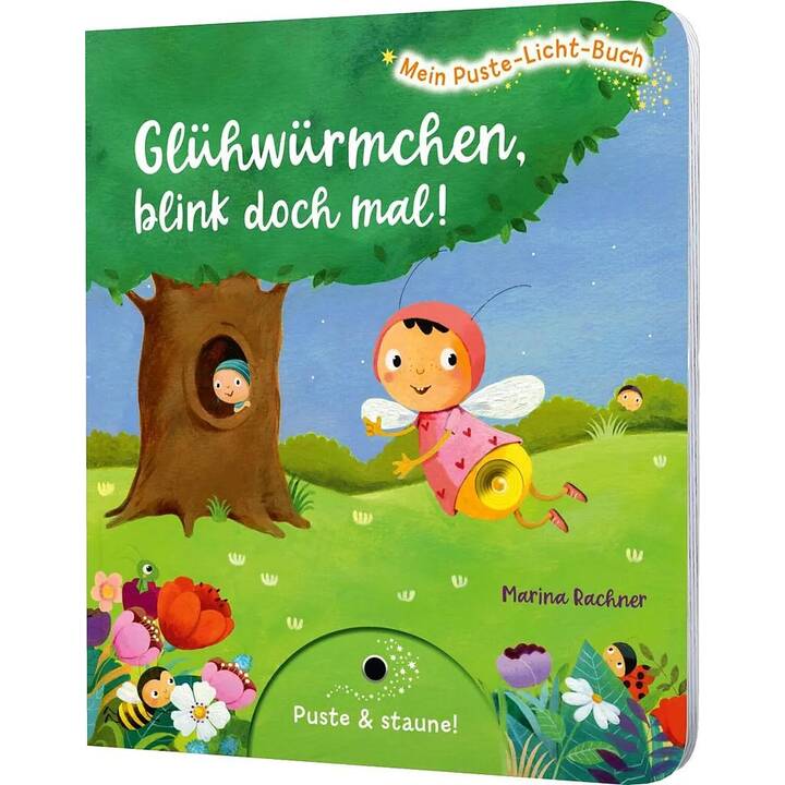 Mein Puste-Licht-Buch: Glühwürmchen, blink doch mal!. Zähl-Buch mit Puste-Licht und LED-Lämpchen, Mitmachbuch für Kinder ab 18 Monaten