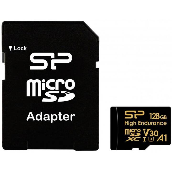 SILICON POWER MicroSDXC High Endurance (Class 10, 128 GB, 100 MB/s)