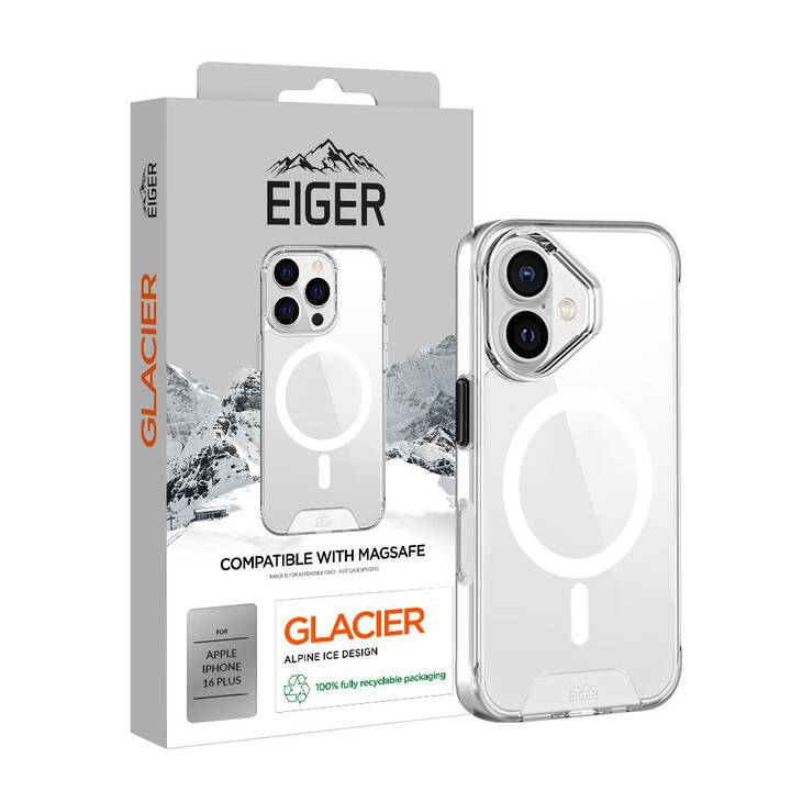 EIGER Backcover MagSafe Glacier (iPhone 16 Plus, Transparente)