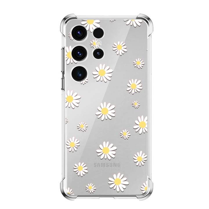 EG Backcover (Galaxy S23 Ultra, Blumen, Transparent)