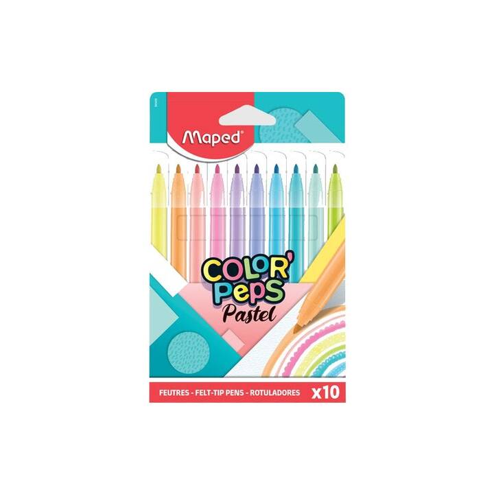 MAPED Color Peps Crayon feutre (Multicolore, 10 pièce)