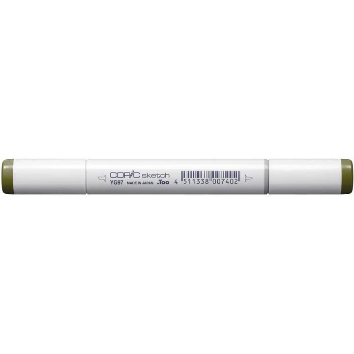 COPIC Grafikmarker Sketch YG97 - Spanish Olive (Dunkelgrün, 1 Stück)