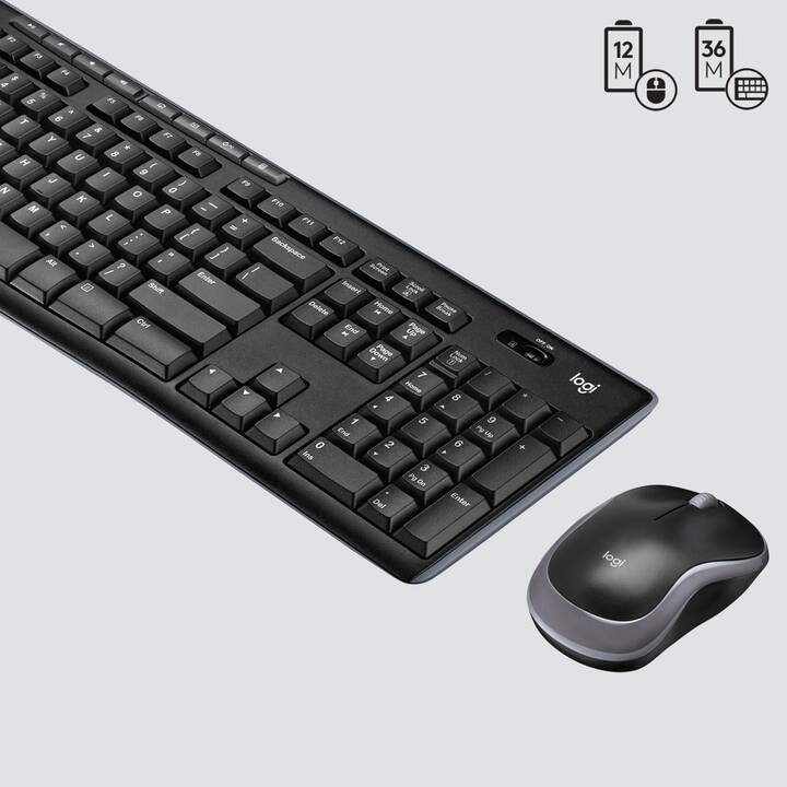 LOGITECH MK270 (USB, Svizzera, Senza fili)