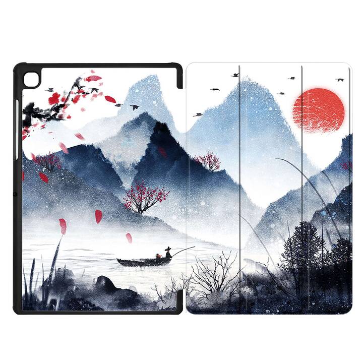 EG coque pour Samsung Galaxy Tab A7 Lite 8.7" (2021) - bleu - peinture de paysage