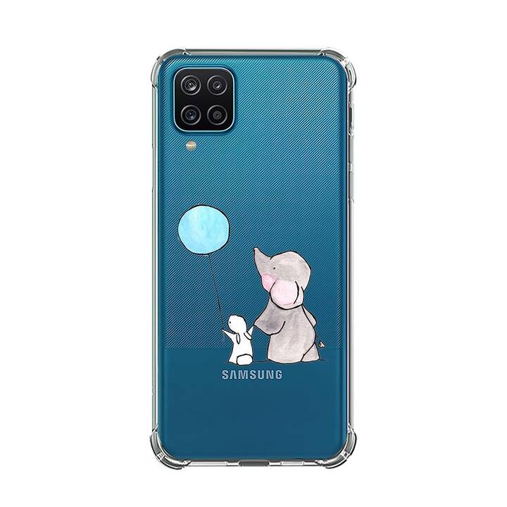 EG Backcover (Galaxy A12, Elefant, Transparent)