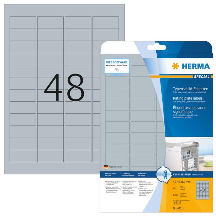 HERMA Foglie etichette per stampante (21.2 x 45.7 mm)