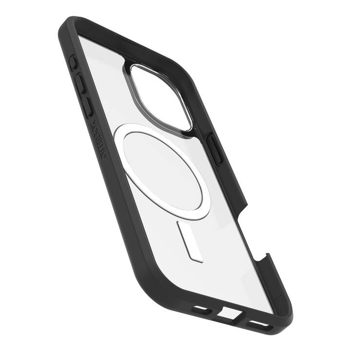 OTTERBOX Backcover MagSafe React Series (iPhone 16 Plus, Zweifarbig, Transparent, Schwarz)