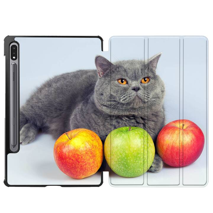 EG coque pour Samsung Galaxy Tab S8+ 12.4" (2022) - gris - chats