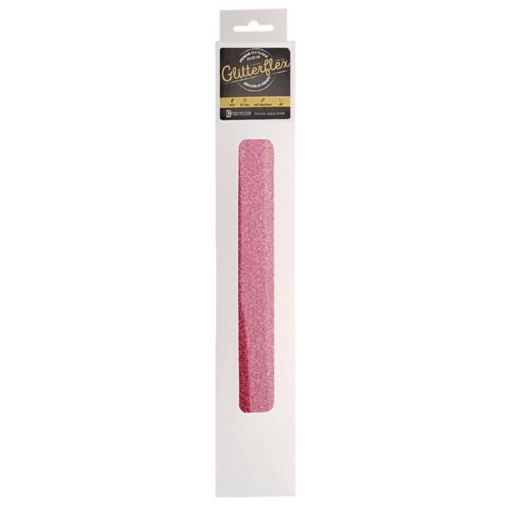 CHEMICA Bügelfolie Glitterflex (30 cm x 50 cm, Pink, Rosa)