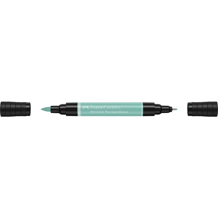 FABER-CASTELL Pitt Artist Pen Dual Crayon encre (Bleu-vert, 10 pièce)