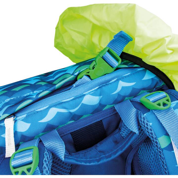 FUNKI Schulranzen Set Flexy-Bag Big Shark (15 l, Blau)