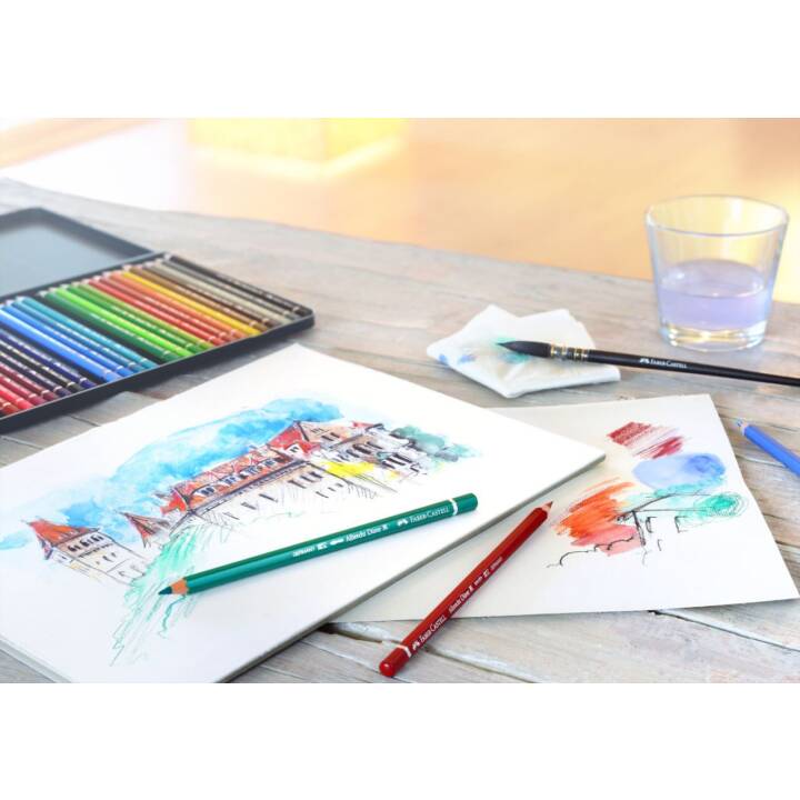 FABER-CASTELL Crayons de couleur aquarellables (Multicolore, 120 pièce)