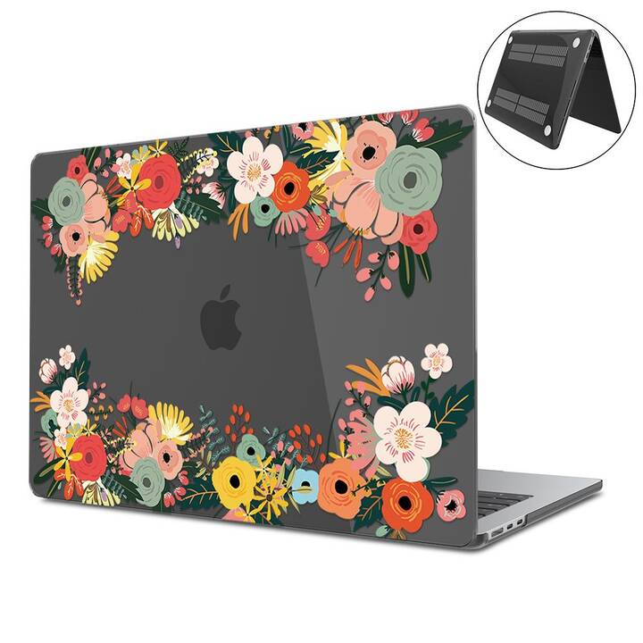 EG Coque rigide (Macbook Air 15" M2 2023, Fleurs, Transparent)