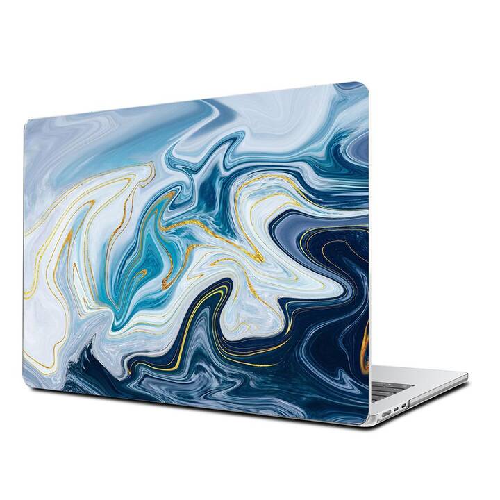 EG Coque rigide (MacBook Air 13" M2 2022, Marbre, Bleu)