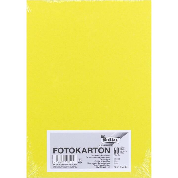 FOLIA Fotokarton (Gelb, A4, 50 Blatt)