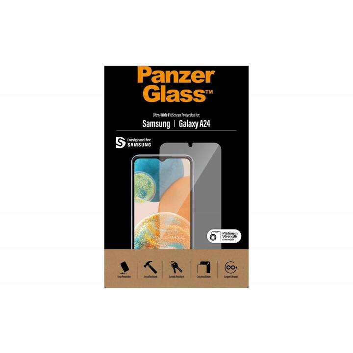 PANZERGLASS Verre de protection d'écran Classic Fit (Galaxy A24, 1 pièce)