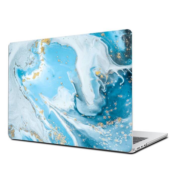 EG Coque rigide (Macbook Air 15" M3 2024, Marbre, Bleu)