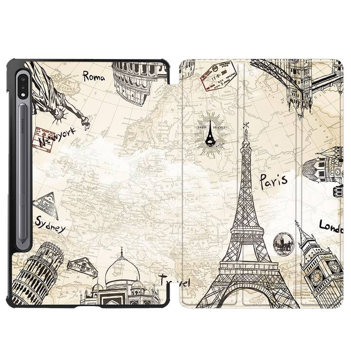 EG coque pour Samsung Galaxy Tab S8 11" (2022) - marron - voyage