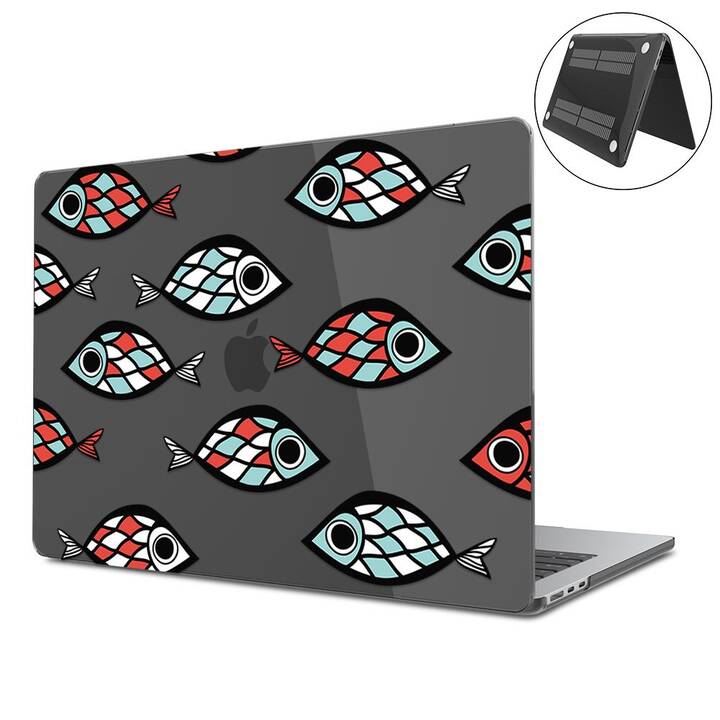 EG Hardcase (MacBook Air 13" M2 2022, Pesce, Transparente, Nero)