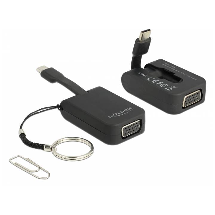 DELOCK Adapter (USB C, VGA, 0.03 m)