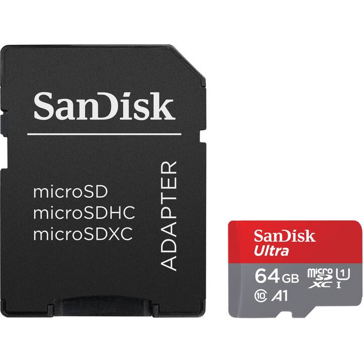 SANDISK MicroSDXC Ultra (Class 10, 64 Go, 140 Mo/s)