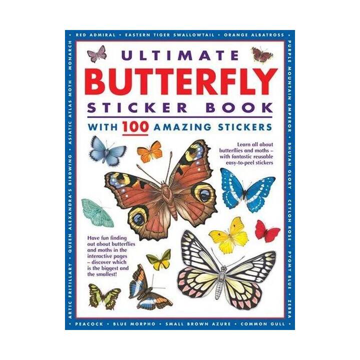 ANNESS PUBLISHING Stickerbuch Ultimate Butterfly Sticker Book (Schmetterling)