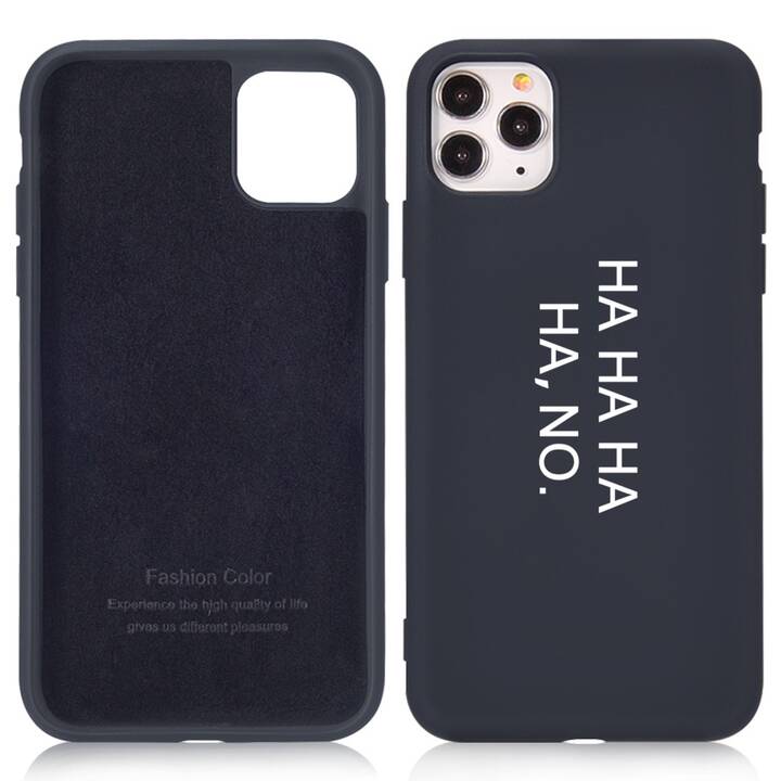 EG Coque pour iPhone 11 6.1" (2019) - noir - slogan