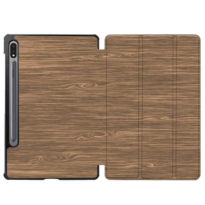 EG flip cover per Samsung Galaxy Tab S7 FE 12,4" (2021) - legno marrone