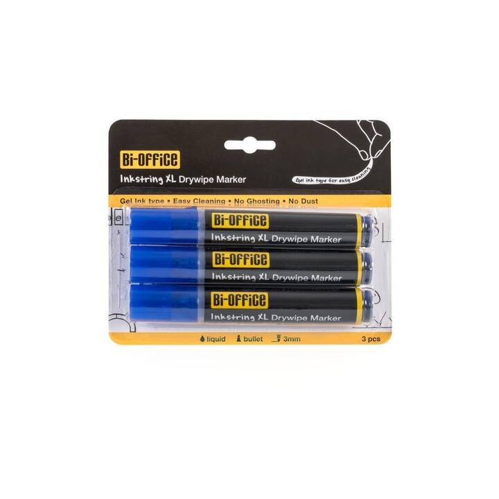 BI-OFFICE Whiteboard Marker (Blau, 3 Stück)