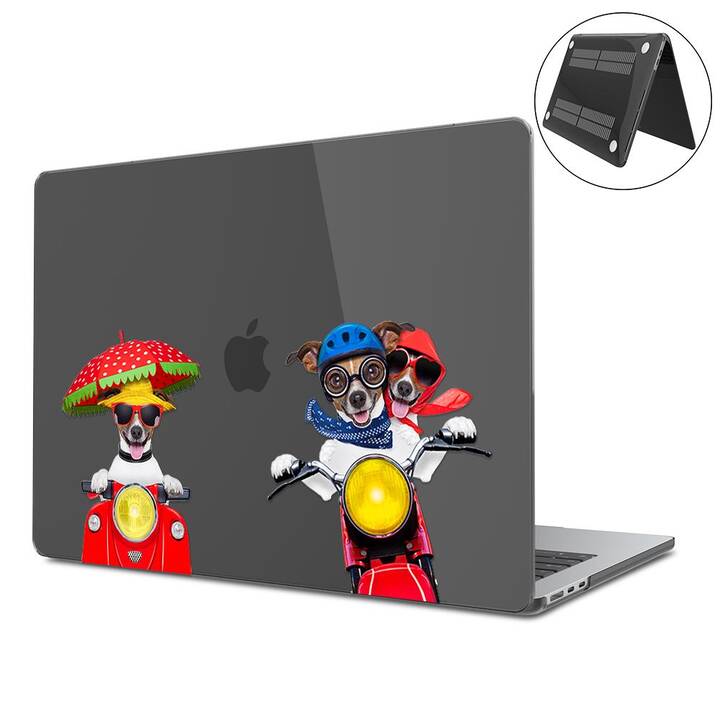 EG Coque rigide (Macbook Air 15" M3 2024, Chiens, Transparent)