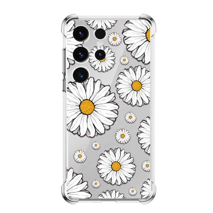 EG Backcover (Galaxy S23 Ultra, Blumen, Transparent)