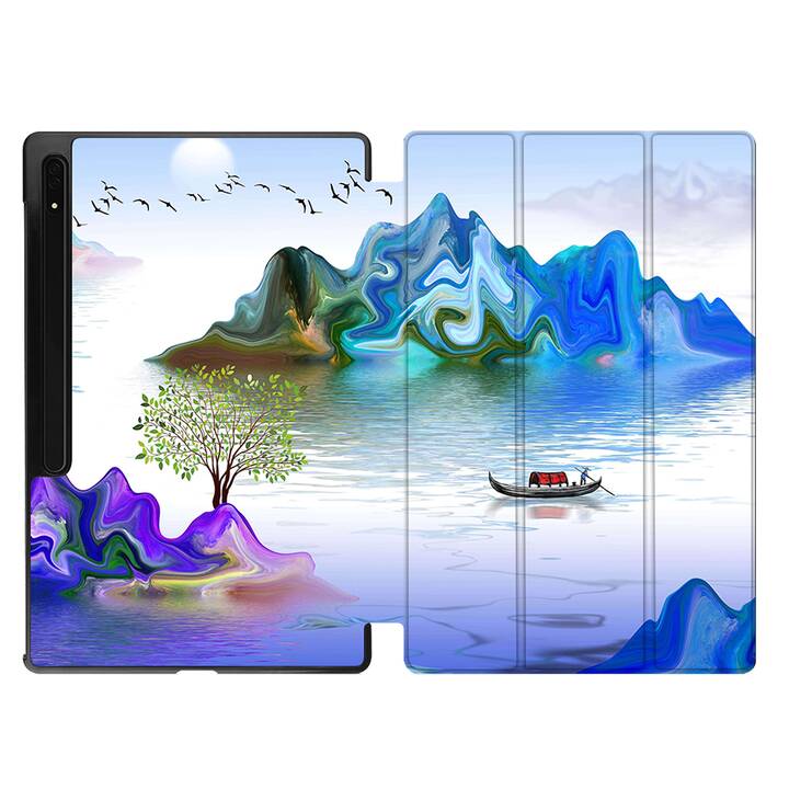 EG coque pour Samsung Galaxy Tab S8 Ultra 14.6" (2022) - Bleu - Peinture