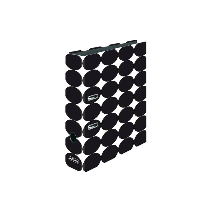 HERLITZ Classeur maX.file (A4, 8 cm, Black, Blanc)