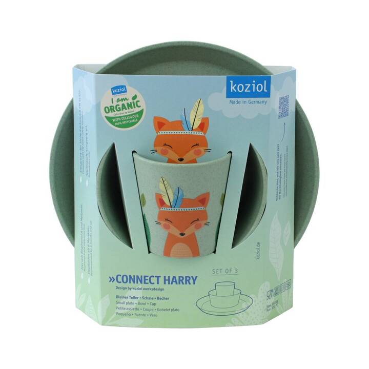 KOZIOL Set de vaisselle pour enfants Connect Harry (Renard)