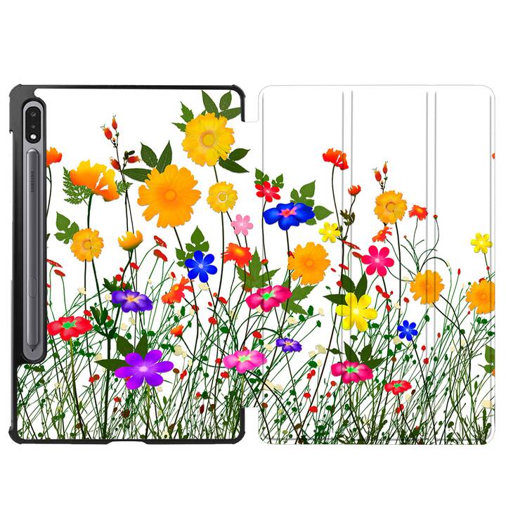 EG coque pour Samsung Galaxy Tab S8+ 12.4" (2022) - Multicolore - fleurs